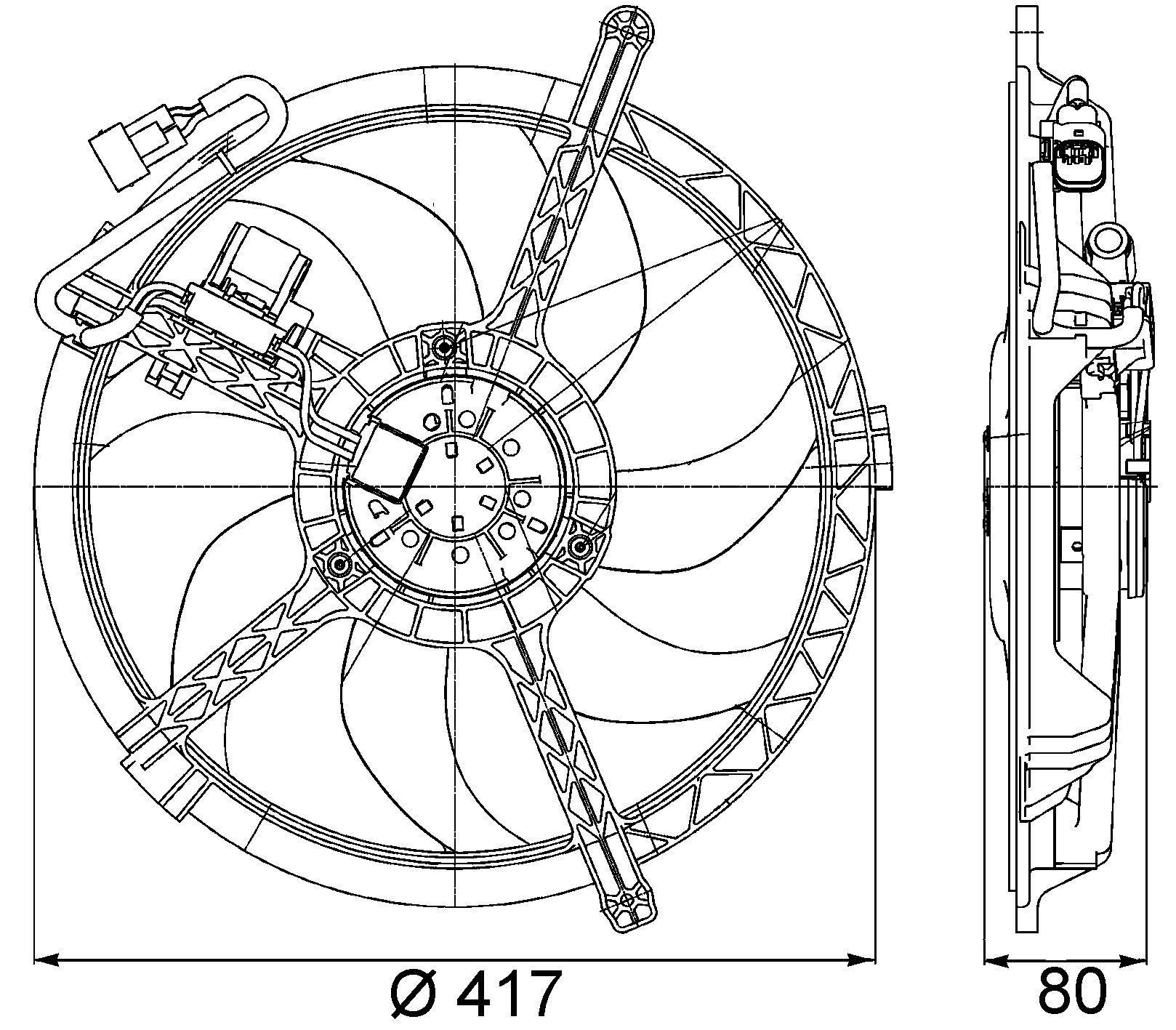2015, 2014, 2013, 2012, 2011, 2010, 2009, 2008, 2007 Mini Cooper Engine Cooling Fan