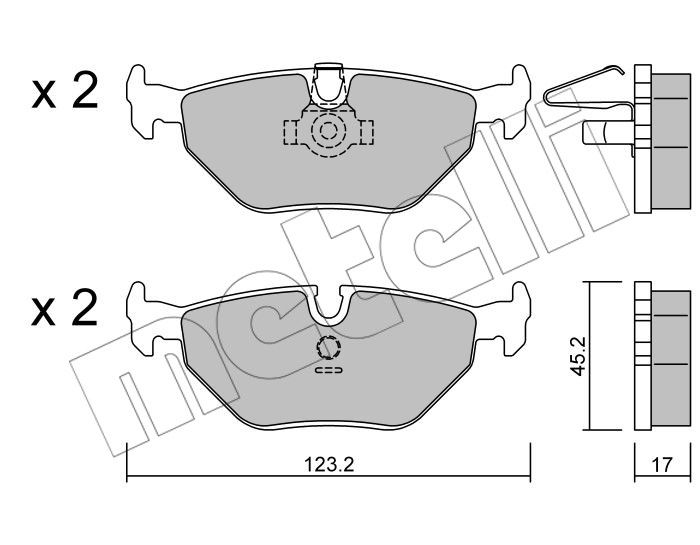 2000, 1999, 1998, 1997, 1996 BMW 528i Disc Brake Pad Set
