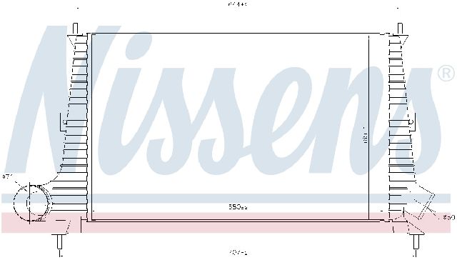 1999-2009 Saab 9-5 Intercooler - Front (Nissens)