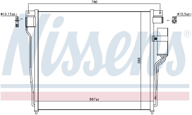 2008-2015 Nissan Xterra A/C Condenser and Receiver Drier Assembly (Nissens)