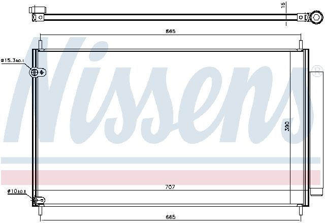 2005-2012 Acura RL A/C Condenser and Receiver Drier Assembly (Nissens)