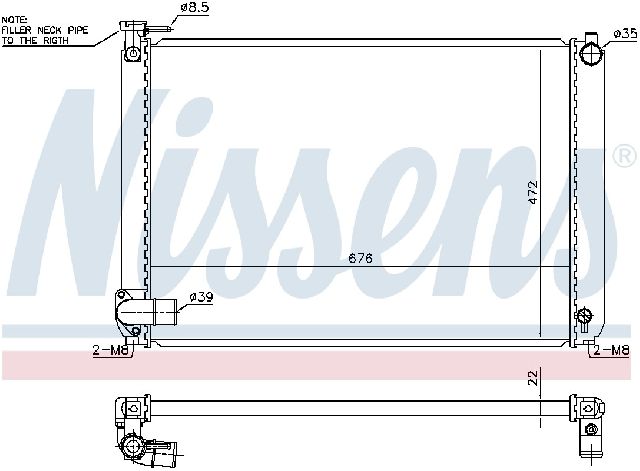 2006-2008 Lexus RX400h Radiator (Nissens)