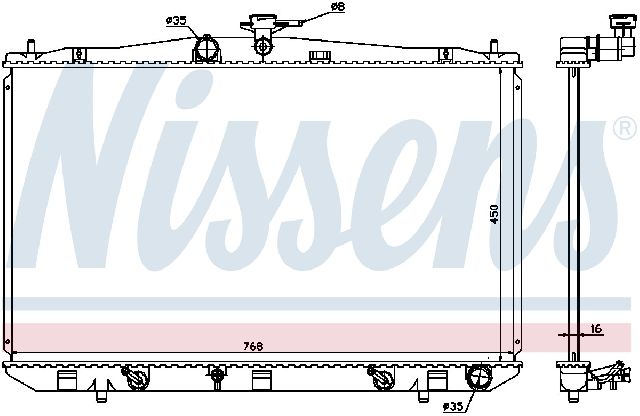 2010-2015 Lexus RX350 Radiator (Nissens)