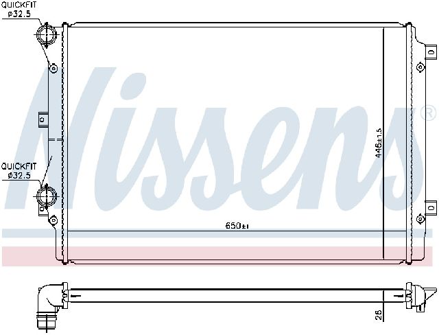 2013-2016 VOLKSWAGEN JETTA Radiator (Nissens)