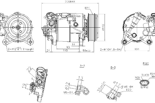 2014-2019 Mini Cooper A/C Compressor (Nissens)