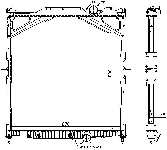 2003-2008 Volvo VNL Radiator (Nissens)