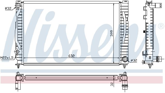 1997-2001 Audi A4 Radiator (Nissens)