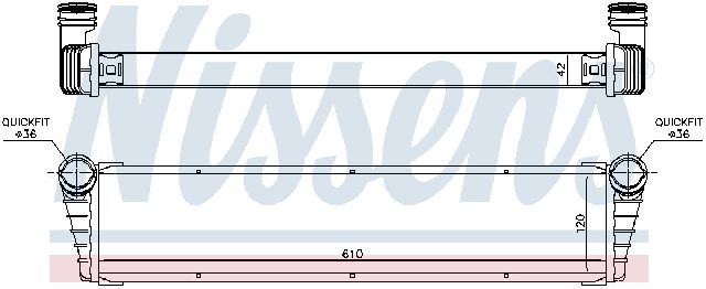 2005-2012 Porsche Boxster Radiator - Center (Nissens)