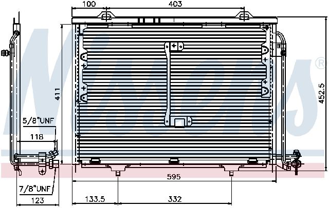 1994-1998 Mercedes-Benz C280 A/C Condenser (Nissens)