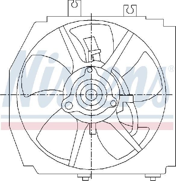 1999-2001 Mazda Protege Engine Cooling Fan Assembly (Nissens)