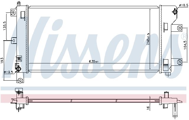 2013-2017 Nissan LEAF Radiator (Nissens)