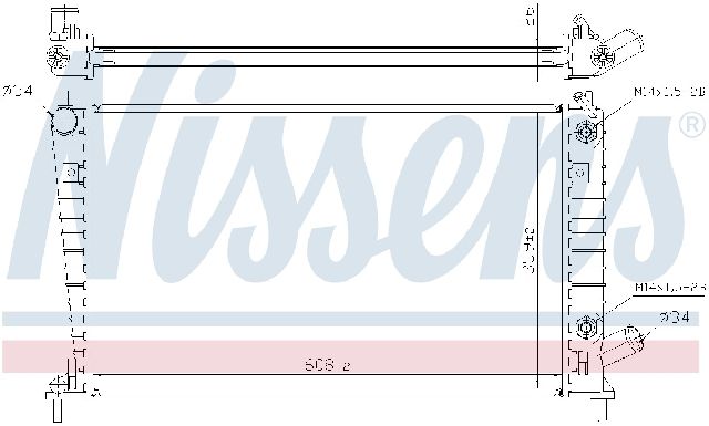 1999-2001 Saab 9-5 Radiator (Nissens)
