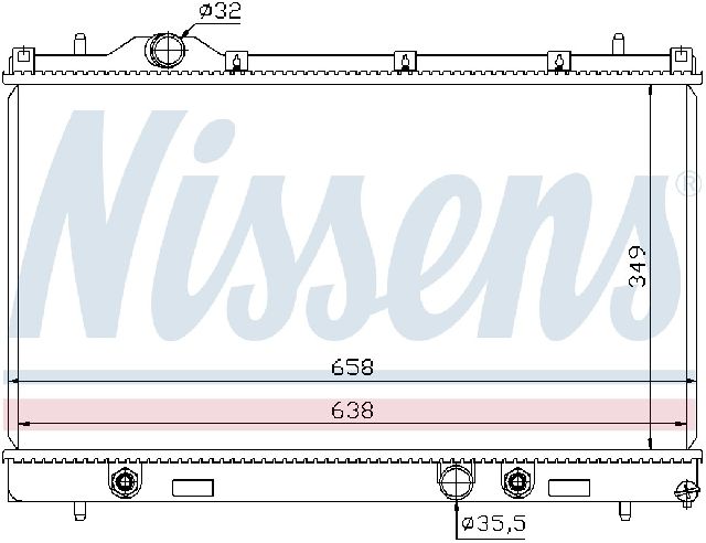 2001-2004 Dodge Neon Radiator - Center (Nissens)