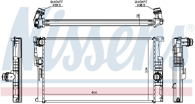 2014-2021 BMW i3 Radiator (Nissens)