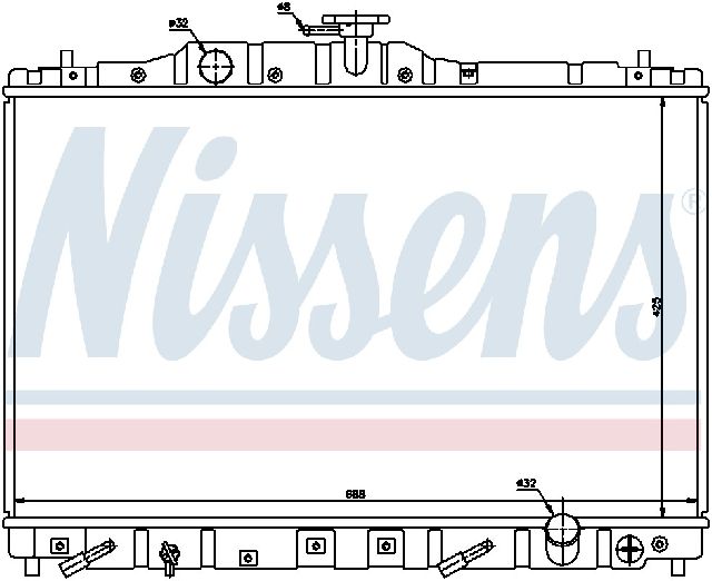 1991-1995 Acura Legend Radiator (Nissens)