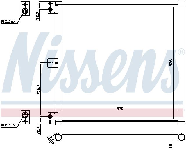 2013-2016 Porsche Boxster A/C Condenser (Nissens)