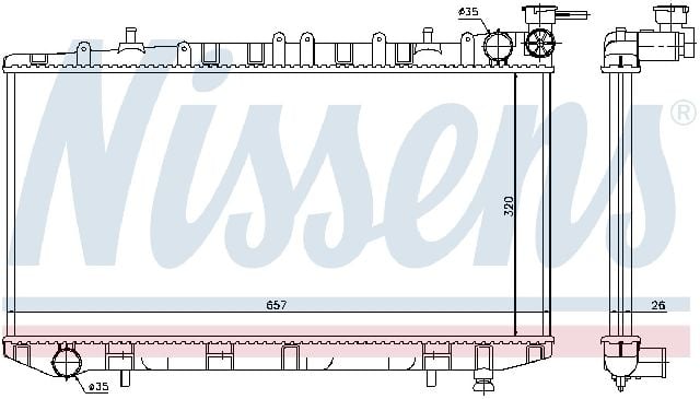 1991-1994 Nissan Sentra Radiator (Nissens)