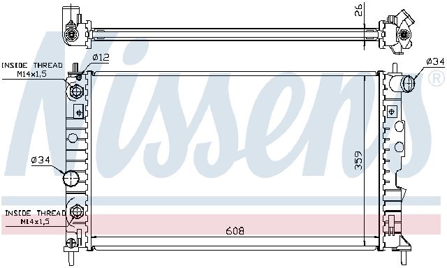 1999-2003 Saab 9-5 Radiator (Nissens)