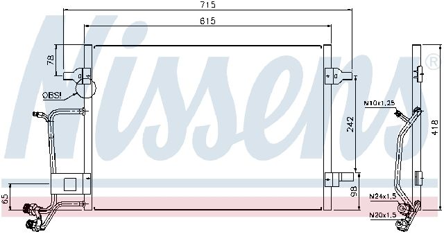 1999-2001 Audi A4 A/C Condenser (Nissens)