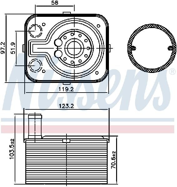 2010-2013 Audi A3 Engine Oil Cooler (Nissens)