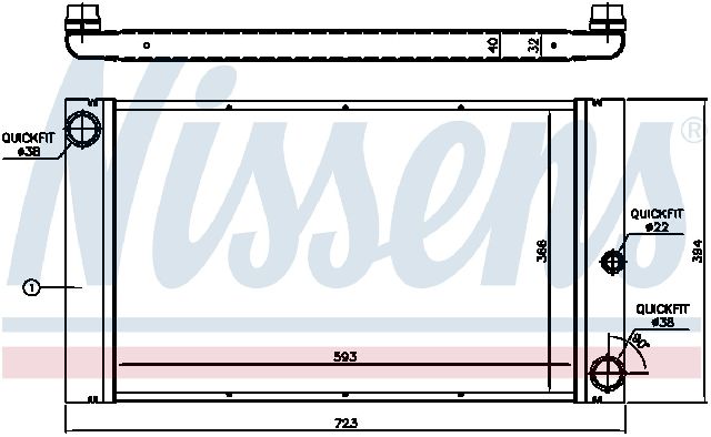 2009-2010 BMW 535i Radiator (Nissens)