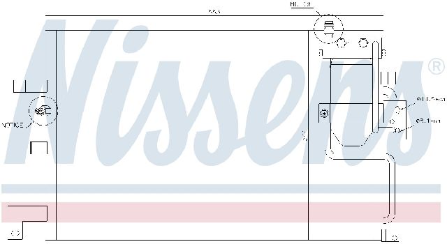 1999-2003 Saab 9-3 A/C Condenser and Receiver Drier Assembly (Nissens)