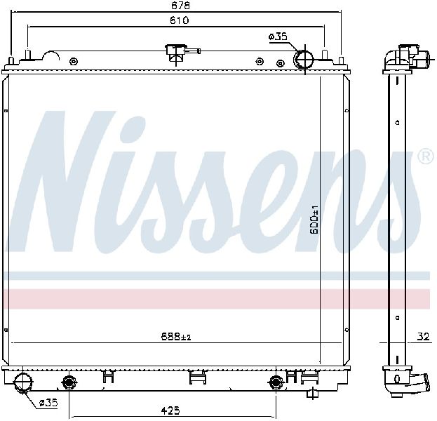 2005-2019 Nissan Frontier Radiator (Nissens)
