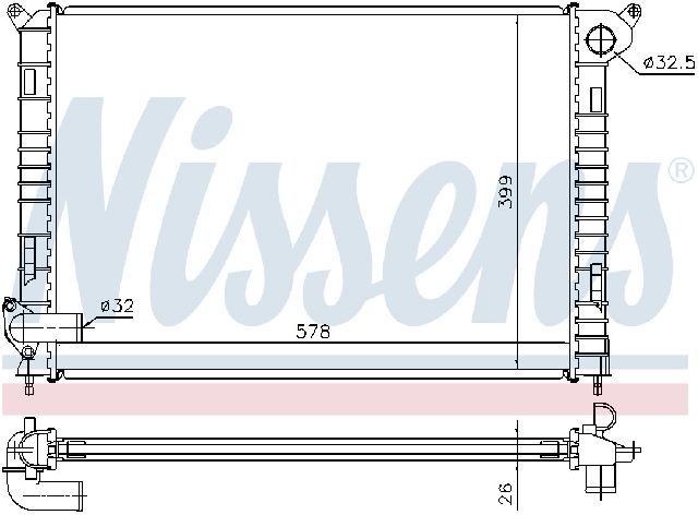 2002-2008 Mini Cooper Radiator (Nissens)