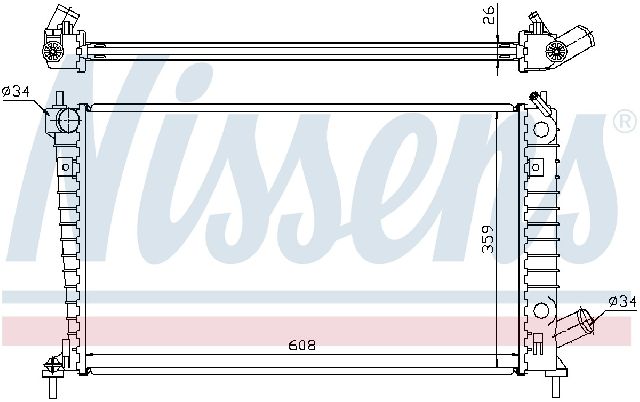 2002-2009 Saab 9-5 Radiator (Nissens)