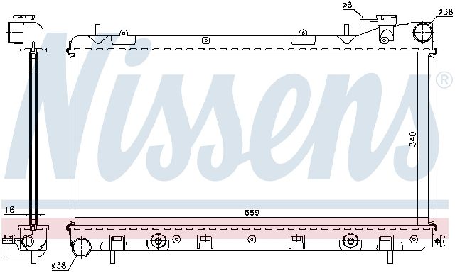 1999-2002 Subaru Forester Radiator (Nissens)