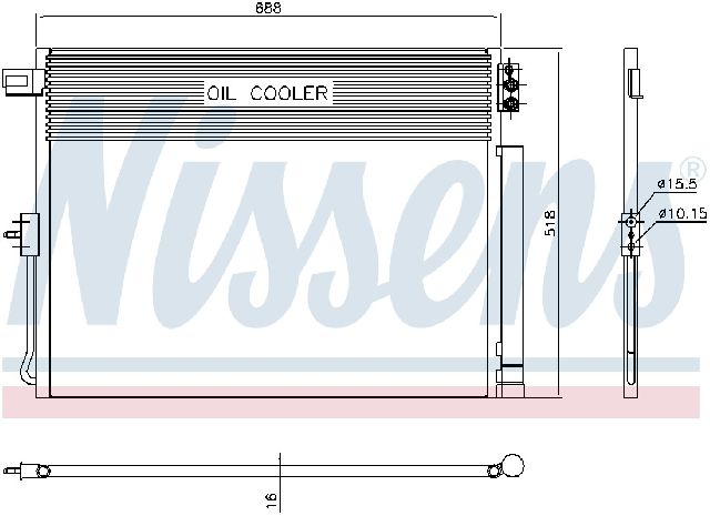 2011-2015 Dodge Durango A/C Condenser and Receiver Drier Assembly (Nissens)
