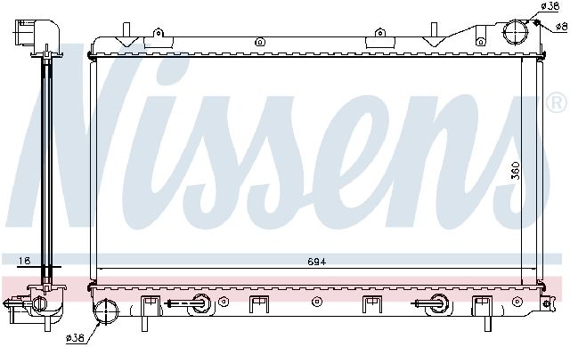 2006-2008 Subaru Forester Radiator (Nissens)