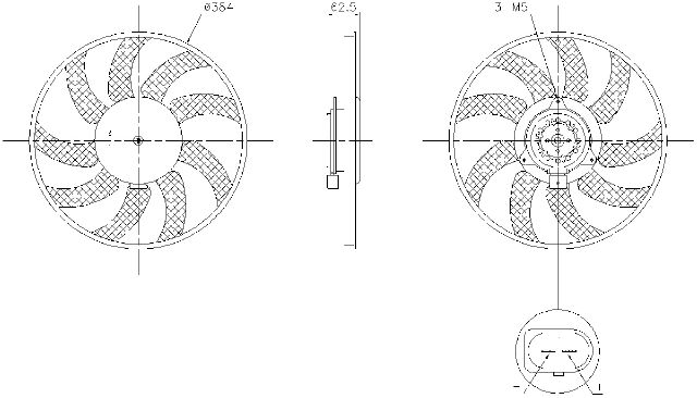 2012-2018 Audi A6 Engine Cooling Fan - Left (Nissens)