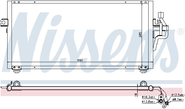 1997-2002 Mitsubishi Mirage A/C Condenser - Front (Nissens)