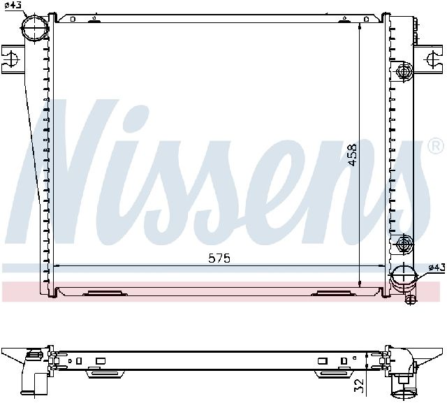 1985-1988 BMW 535i Radiator (Nissens)