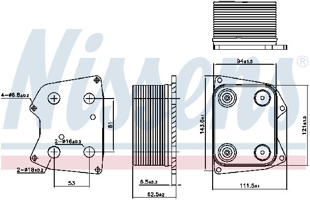 2004-2005 Volkswagen Touareg Engine Oil Cooler (Nissens)