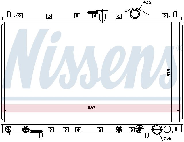 1993-1994 Dodge Colt Radiator (Nissens)