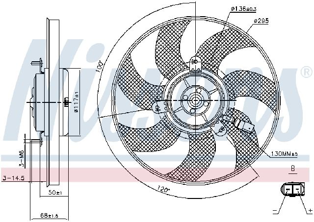 2009-2017 Volkswagen Tiguan Engine Cooling Fan - Right (Nissens)