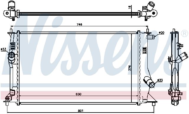 2006-2010 Mazda 5 Radiator (Nissens)