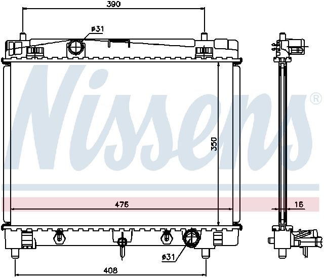2008-2014 Scion xD Radiator (Nissens)
