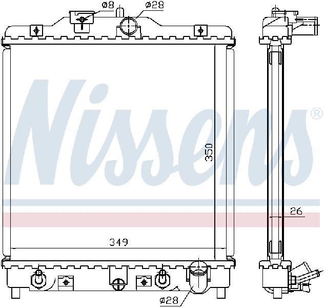 1992-2000 Honda Civic Radiator (Nissens)