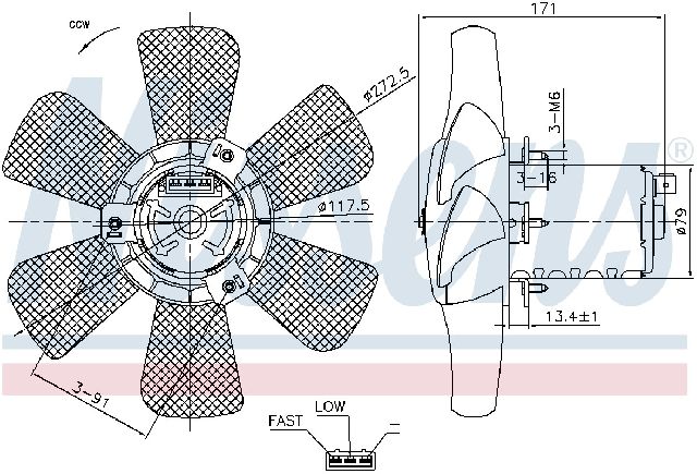 1985-1992 Volkswagen Golf A/C Condenser Fan (Nissens)