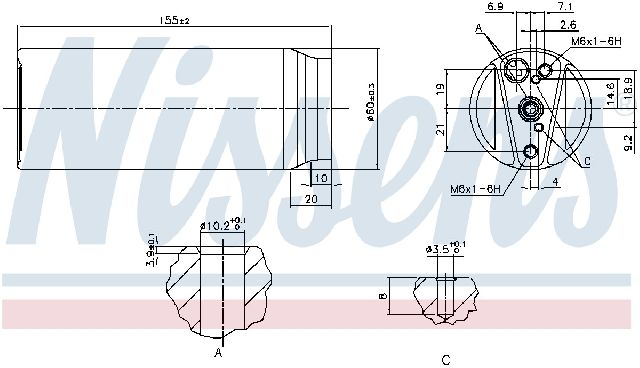 1994-2001 Lexus ES300 A/C Receiver Drier (Nissens)