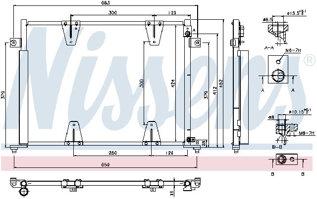 2004-2006 Suzuki XL-7 A/C Condenser and Receiver Drier Assembly (Nissens)