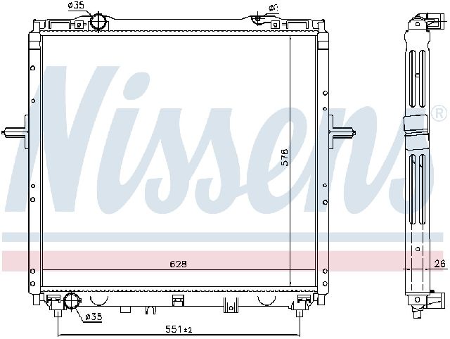 2004-2006 Kia Sorento Radiator (Nissens)