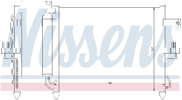 2000-2002 Hyundai Accent A/C Condenser and Receiver Drier Assembly (Nissens)