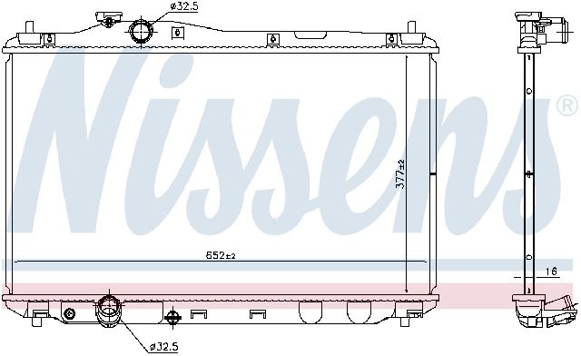 2012 Honda Civic Radiator (Nissens)