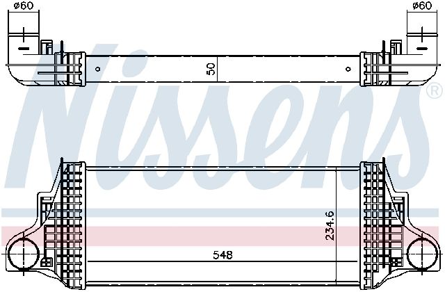 2007-2009 Mercedes-Benz ML320 Intercooler - Front (Nissens)