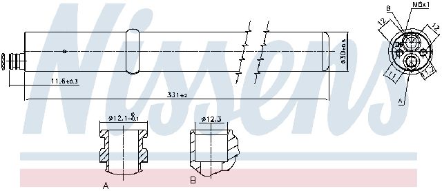 2012-2015 Volkswagen Passat A/C Receiver Drier (Nissens)