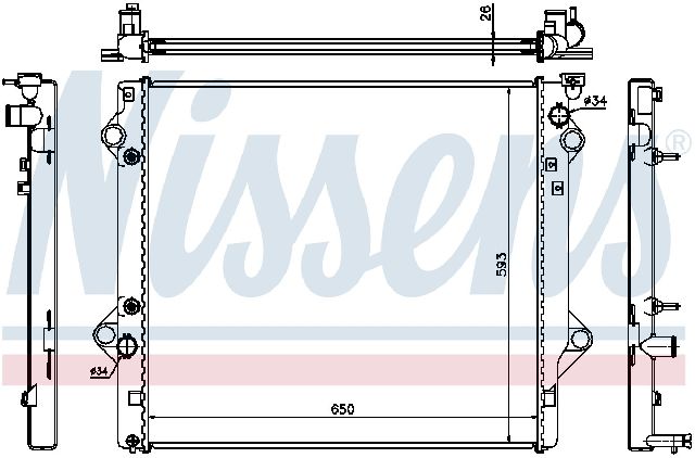 2007-2014 Toyota FJ Cruiser Radiator (Nissens)